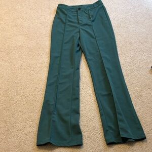 SHEIN Teal Flared Trousers